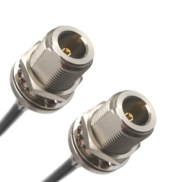 RG-58C Coax Cbl Assmbly w/N-Type (Female ) to N-Type (Female ) Cnnctrs, 50 Ohm Impedance, 50FT Lnth